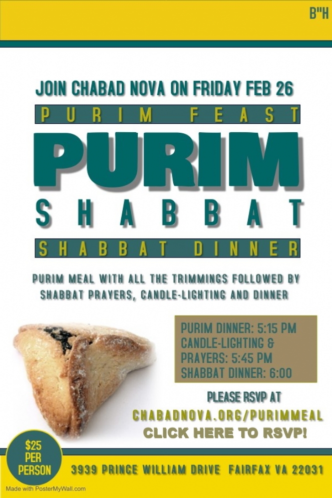 Purim Feast Chabad Lubavitch of Northern Virginia